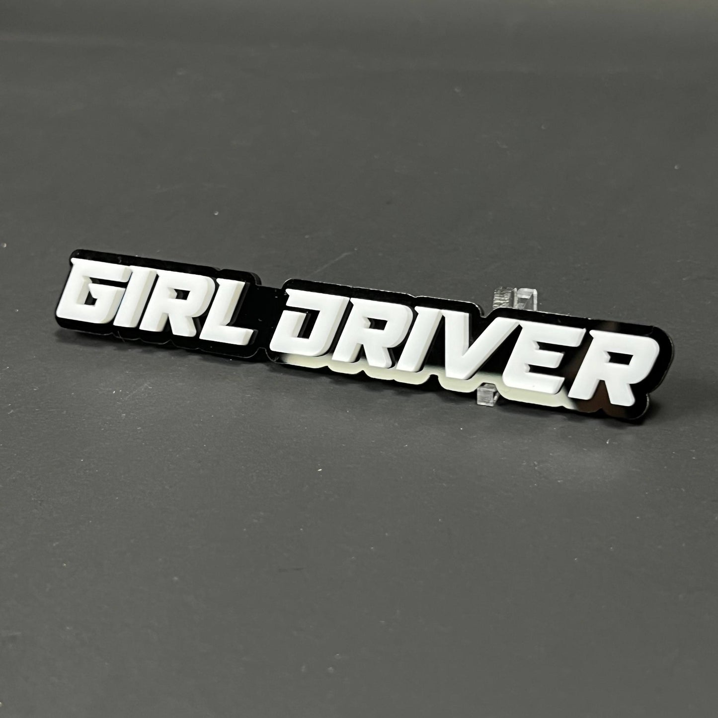 1PC GIRL DRIVER 3D Acrylic Badge - Car Truck Emblem Fender Sticker