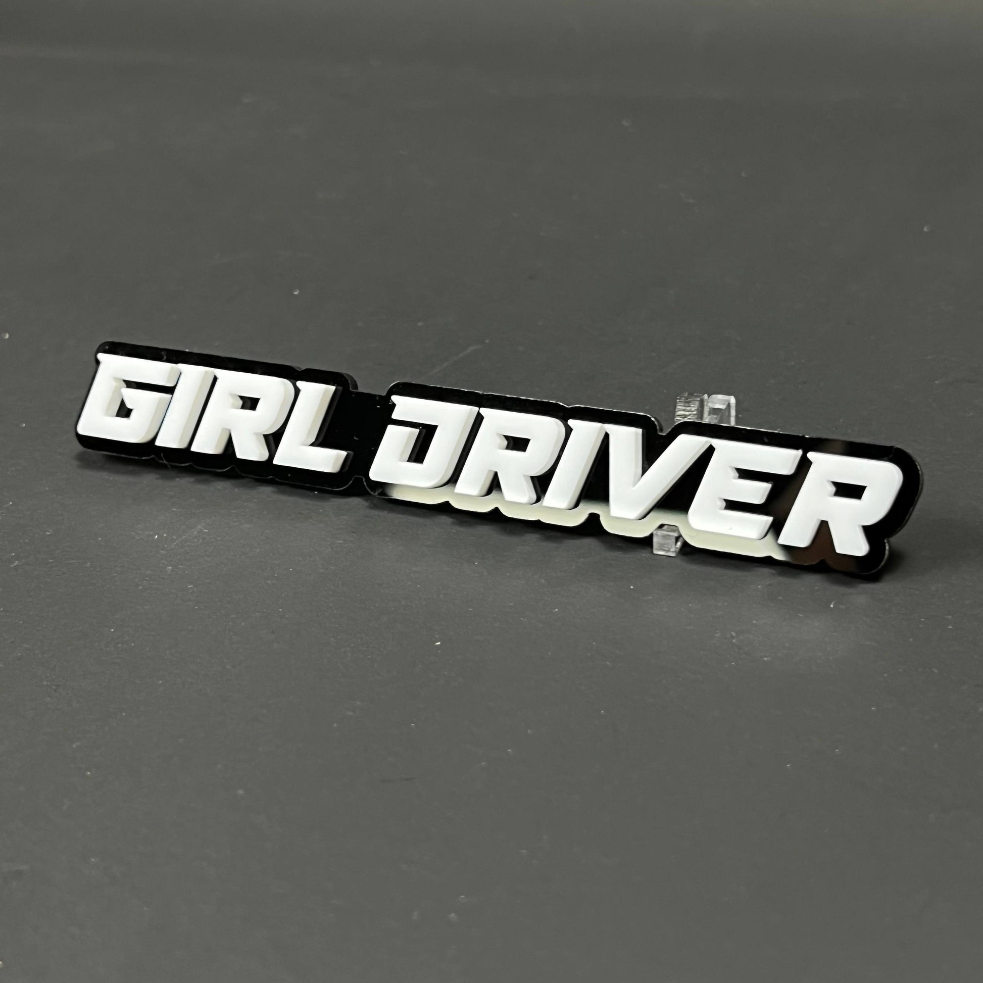 1PC GIRL DRIVER 3D Acrylic Badge - Car Truck Emblem Fender Sticker