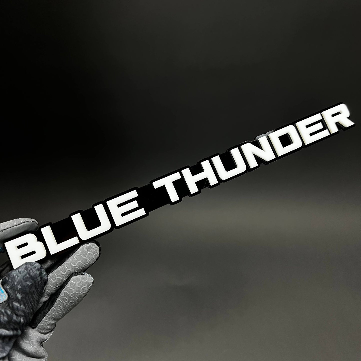 1PC BLUE THUNDER 3D Acrylic Badge - Car Truck Emblem Fender Sticker