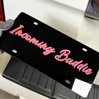1PC Incoming Baddie 3D Acrylic Badge - Car Truck Emblem Fender Sticker
