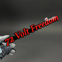 1PC 72 Volt Freedom 3D Acrylic Badge - Car Truck Emblem Fender Sticker