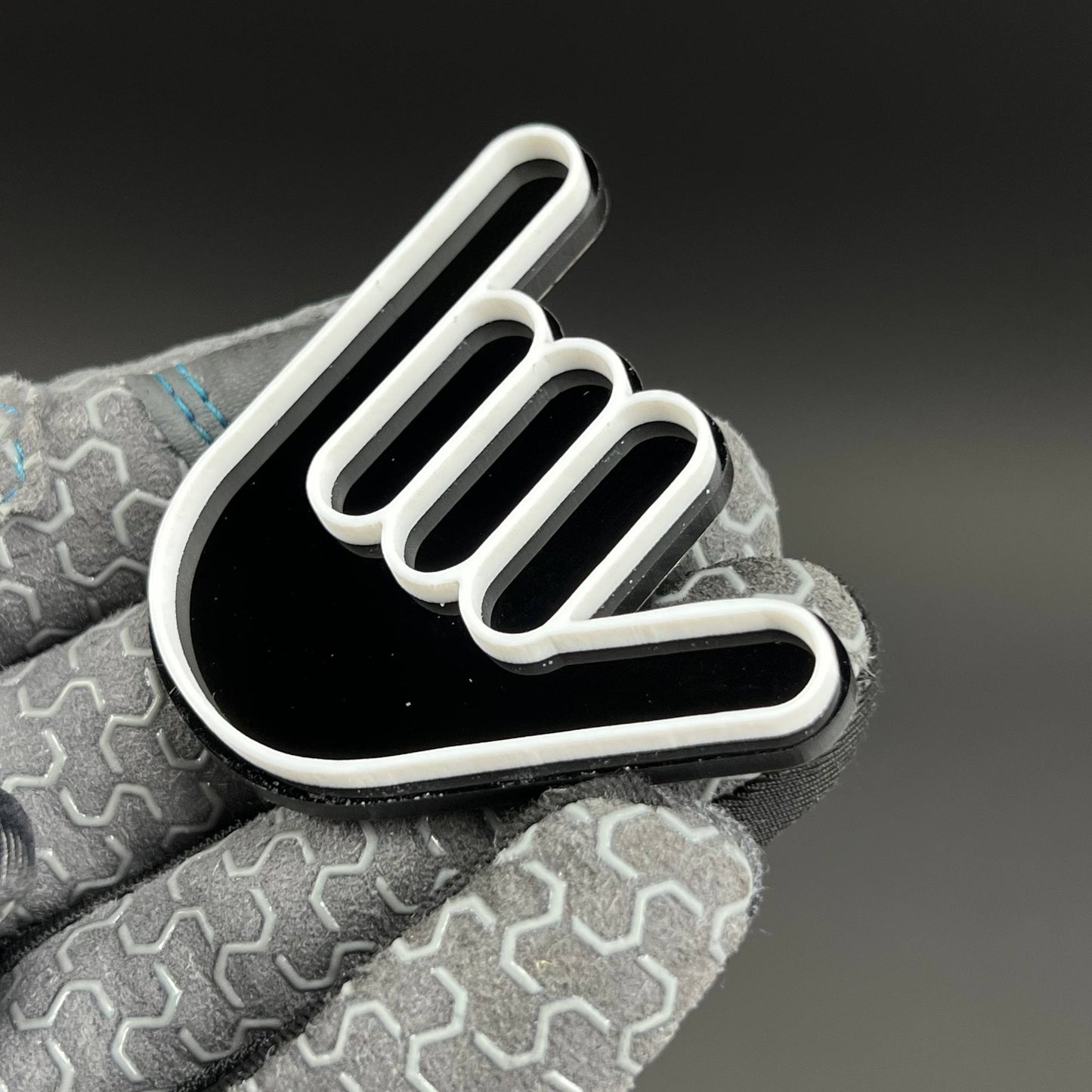 1PC Shaka Hand 3D Acrylic Badge - Car Truck Emblem Fender Tailgate Trunk Sticker