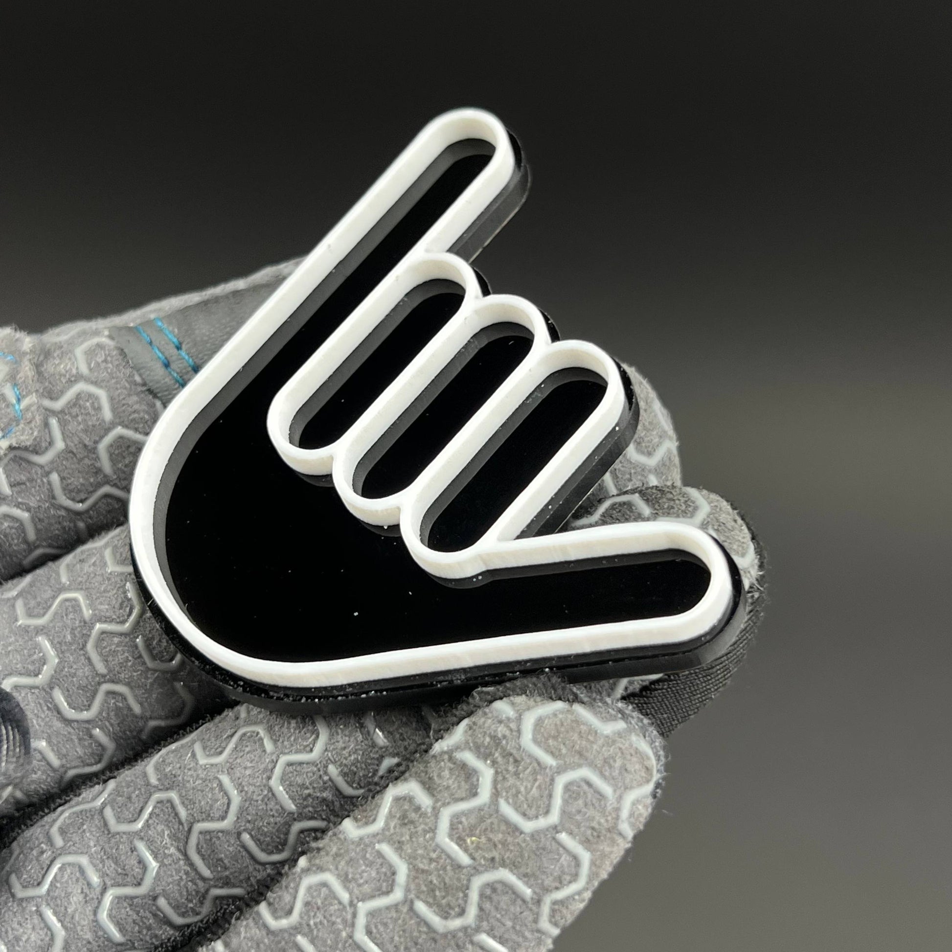 1PC Shaka Hand 3D Acrylic Badge - Car Truck Emblem Fender Tailgate Trunk Sticker