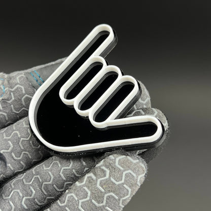 1PC Shaka Hand 3D Acrylic Badge - Car Truck Emblem Fender Tailgate Trunk Sticker