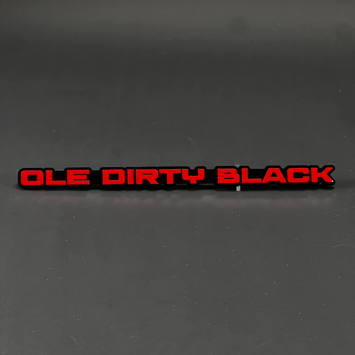 1PC OLE DIRTY BLACK 3D Acrylic Badge - Car Truck Emblem Fender Sticker