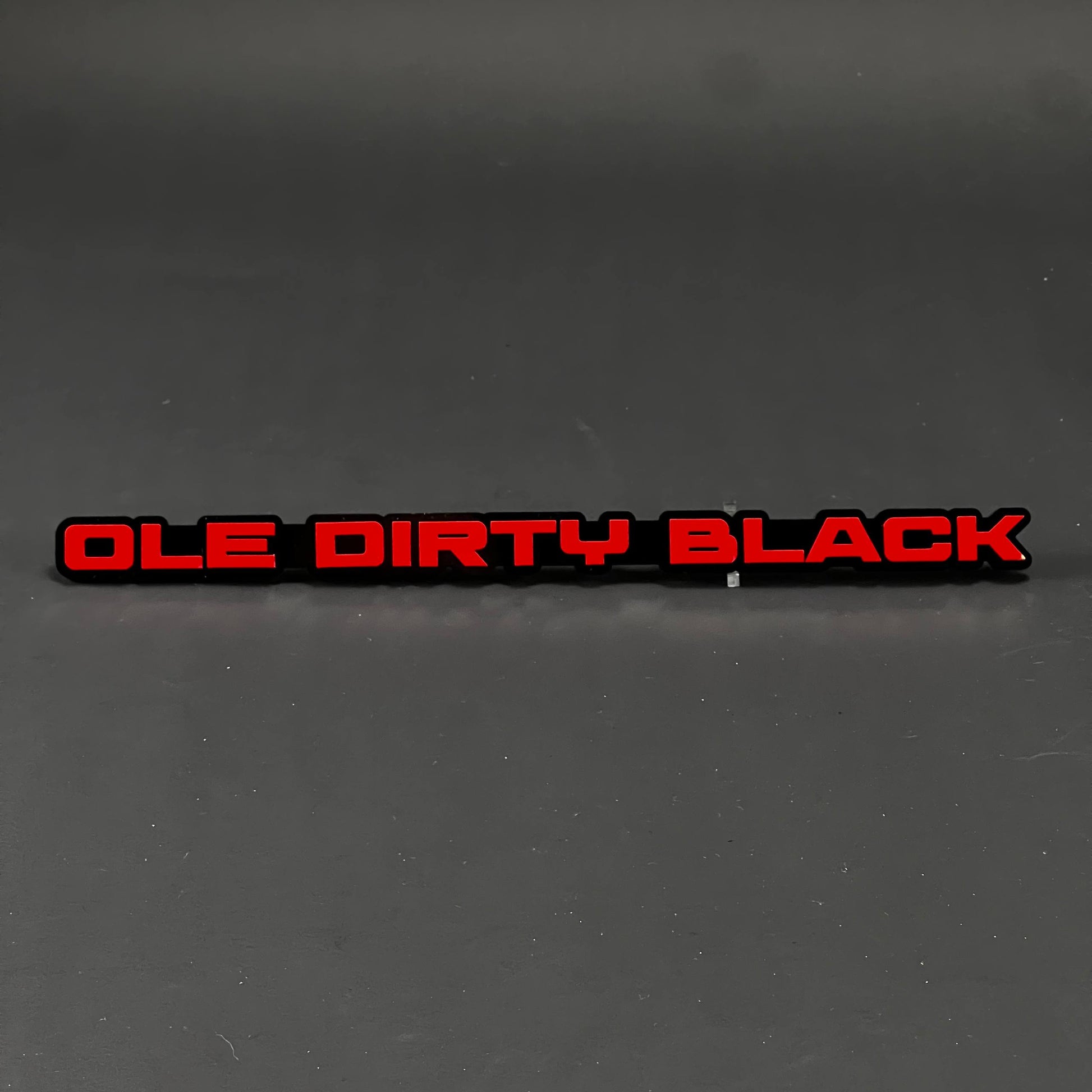 1PC OLE DIRTY BLACK 3D Acrylic Badge - Car Truck Emblem Fender Sticker