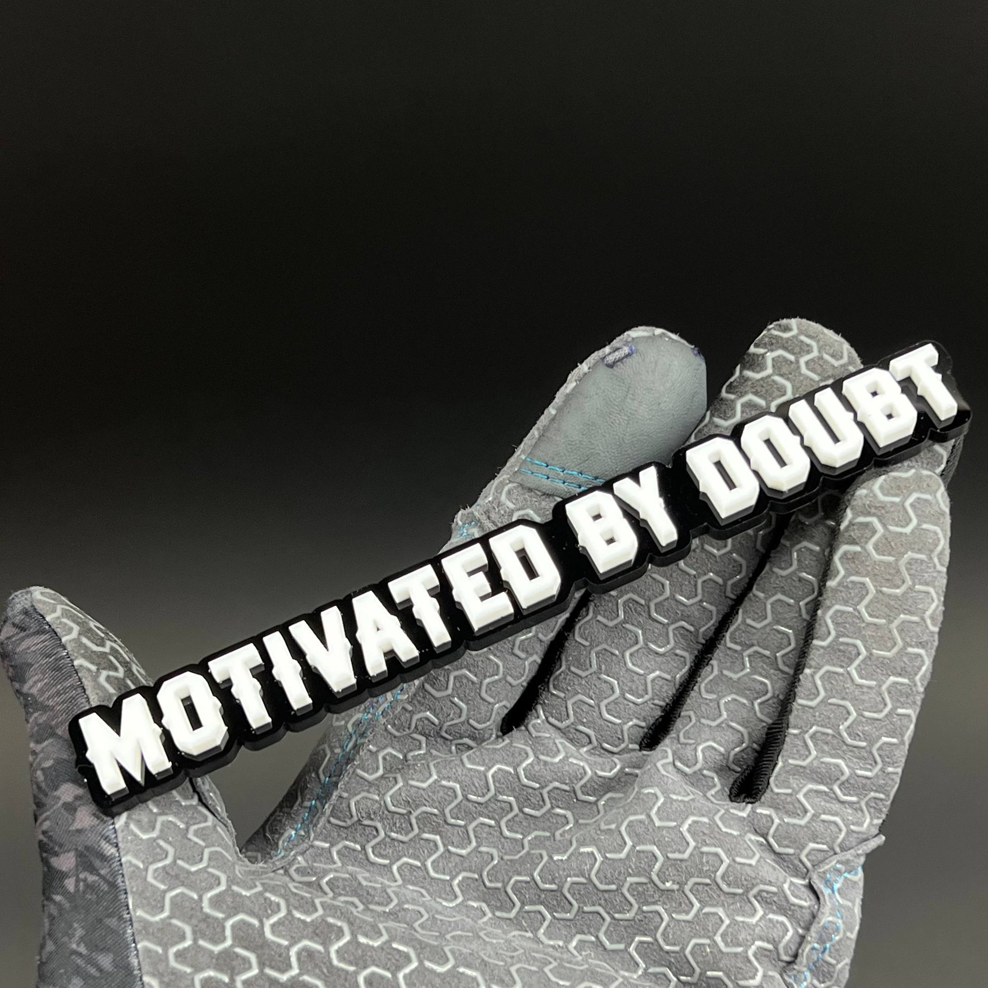 1PC MOTIVATED BY DOUBT 3D Acrylic Badge - Car Truck Emblem Fender Sticker