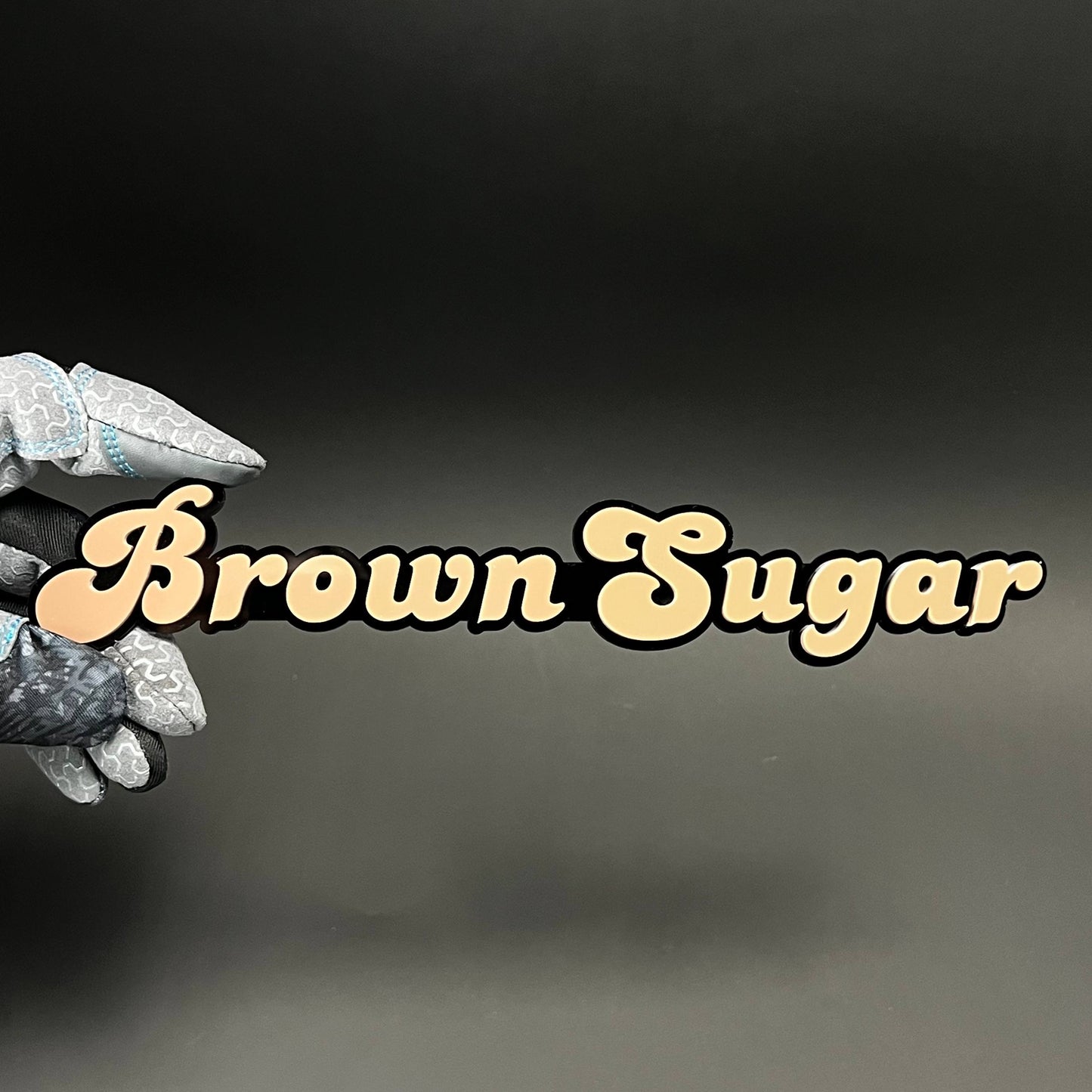 1PC Brown Sugar 3D Acrylic Badge - Car Truck Emblem Fender Sticker