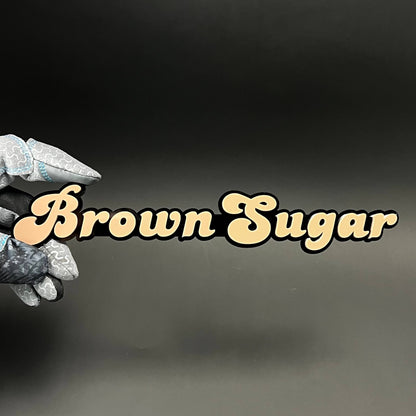 1PC Brown Sugar 3D Acrylic Badge - Car Truck Emblem Fender Sticker