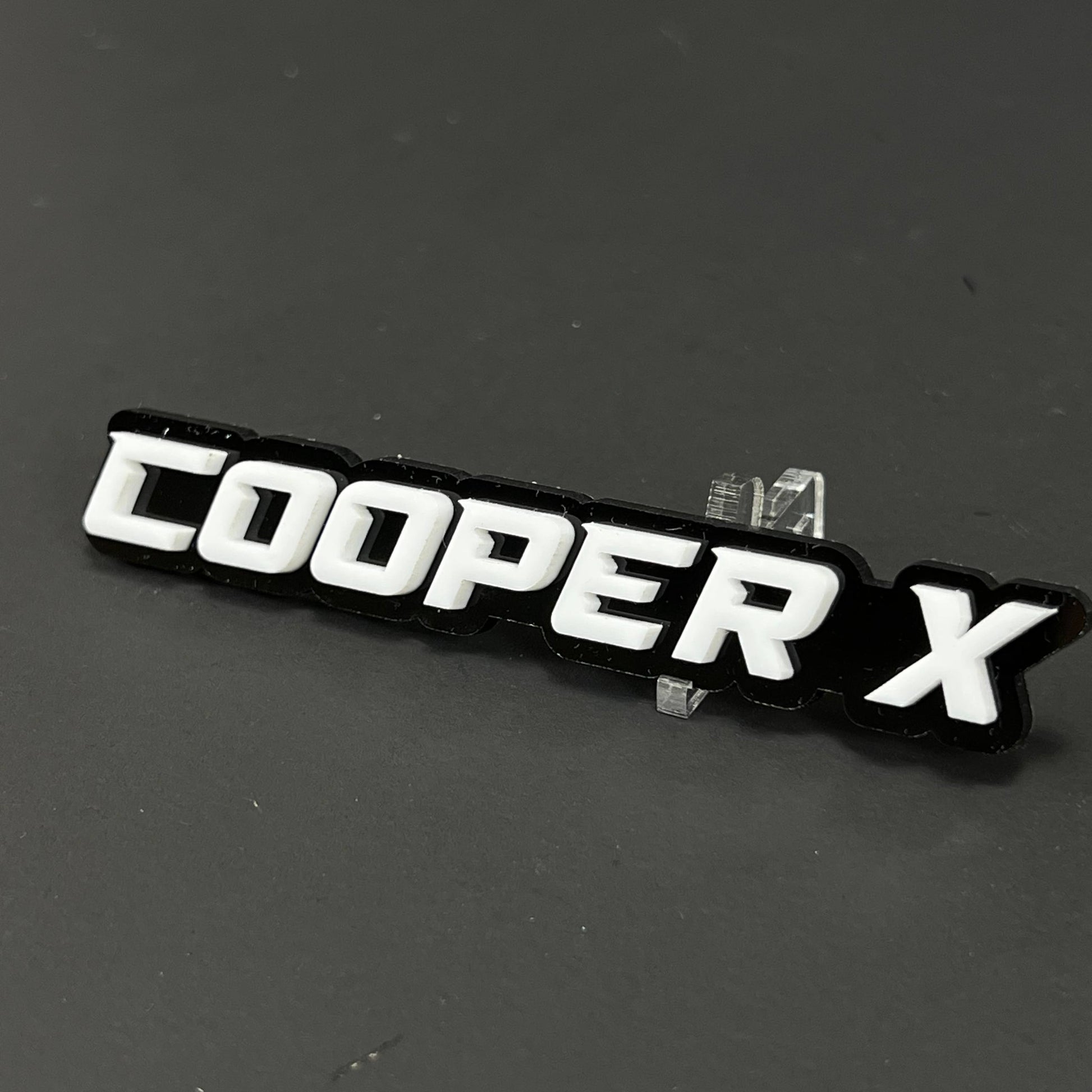 1PC COOPER X 3D Acrylic Badge - Car Truck Emblem Fender Tailgate Trunk Sticker