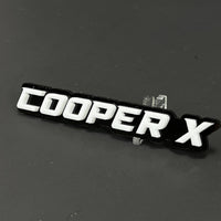 1PC COOPER X 3D Acrylic Badge - Car Truck Emblem Fender Tailgate Trunk Sticker