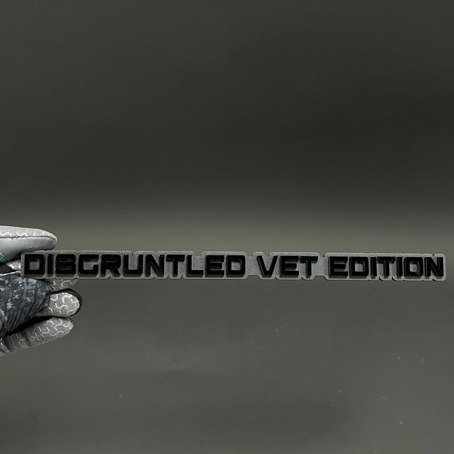 1PC DISGRUNTLED VET EDITION 3D Acrylic Badge - Car Truck Emblem Fender Sticker