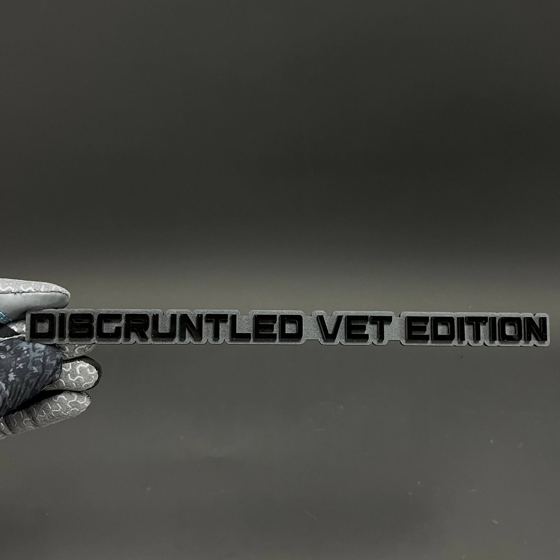 1PC DISGRUNTLED VET EDITION 3D Acrylic Badge - Car Truck Emblem Fender Sticker