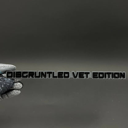 1PC DISGRUNTLED VET EDITION 3D Acrylic Badge - Car Truck Emblem Fender Sticker