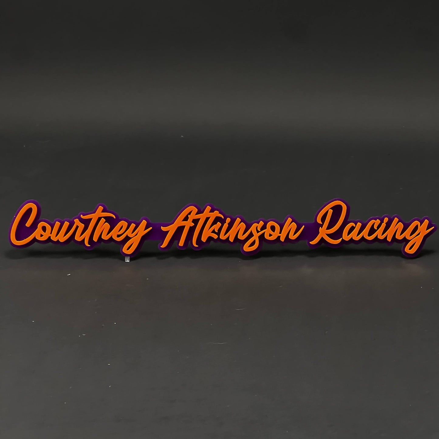 1PC Courtney Atkinson Racing 3D Acrylic Badge - Car Truck Emblem Fender Sticker