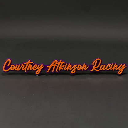1PC Courtney Atkinson Racing 3D Acrylic Badge - Car Truck Emblem Fender Sticker