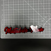 1PC Matabele Man 3D Acrylic Badge - Car Truck Emblem Fender Sticker