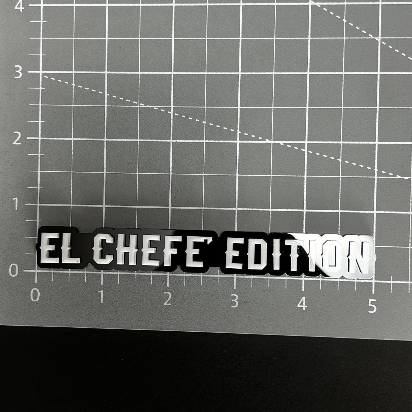 1PC EL CHEFE EDITION 3D Acrylic Badge - Car Truck Emblem Fender Sticker
