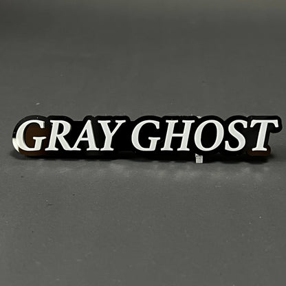 1PC GRAY GHOST 3D Acrylic Badge - Car Truck Emblem Fender Tailgate Trunk Sticker
