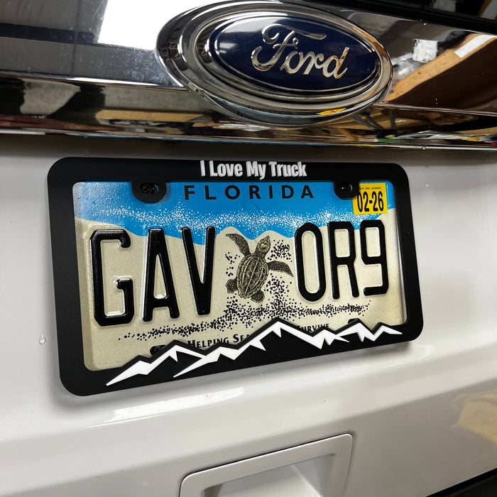 1PC I Love My Truck 3D Acrylic Badge - Car Truck Emblem Fender Sticker
