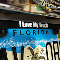 1PC I Love My Truck 3D Acrylic Badge - Car Truck Emblem Fender Sticker