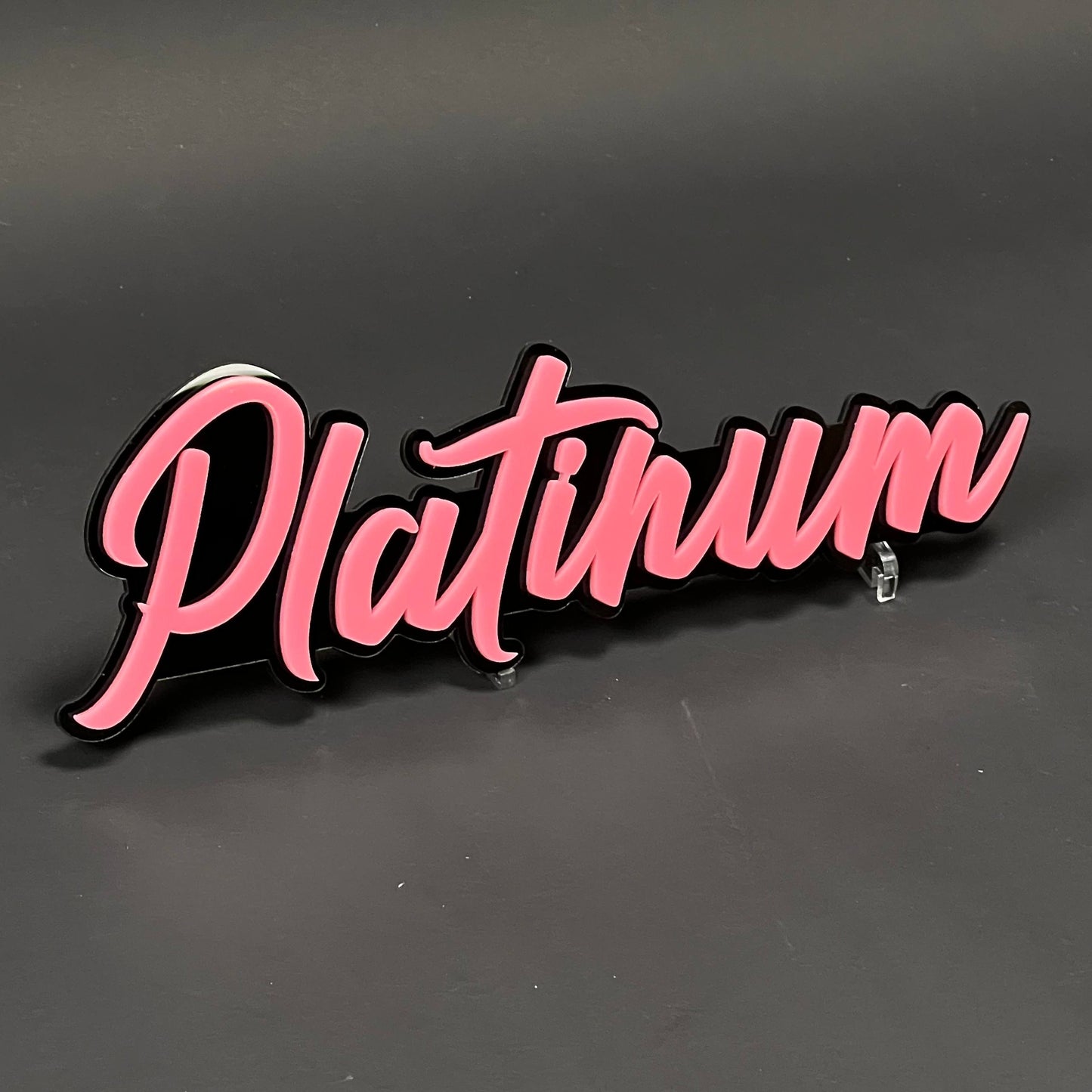 1PC Platinum 3D Acrylic Badge - Car Truck Emblem Fender Tailgate Trunk Sticker