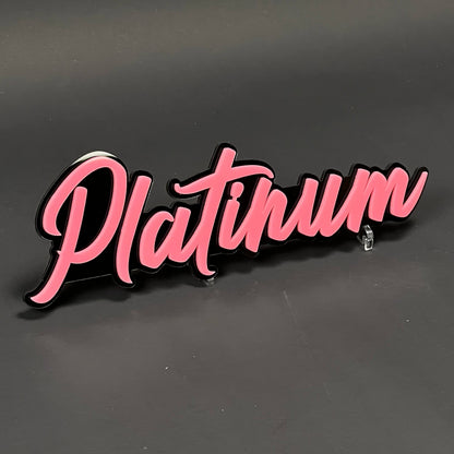 1PC Platinum 3D Acrylic Badge - Car Truck Emblem Fender Tailgate Trunk Sticker