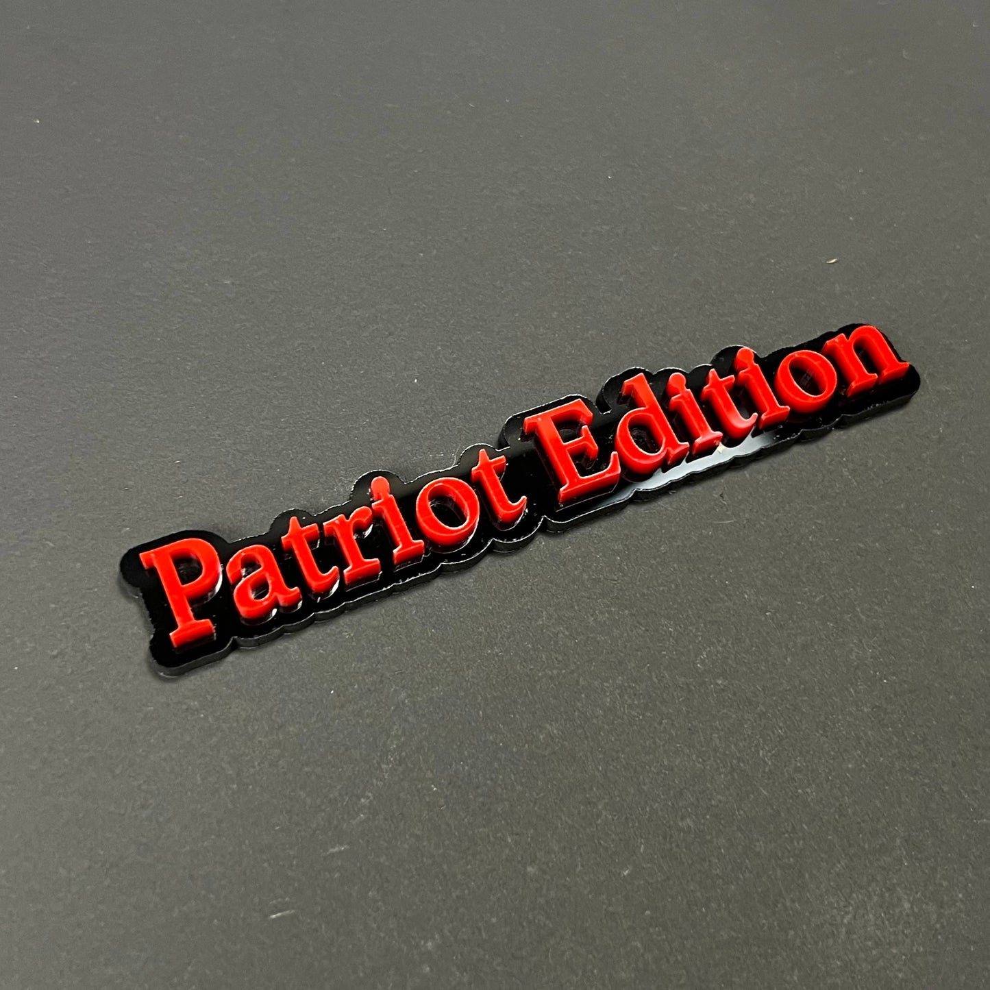 1PC Patriot Edition 3D Acrylic Badge - Car Truck Emblem Fender Sticker