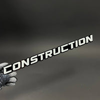 1PC CONSTRUCTION 3D Acrylic Badge - Car Truck Emblem Fender Sticker
