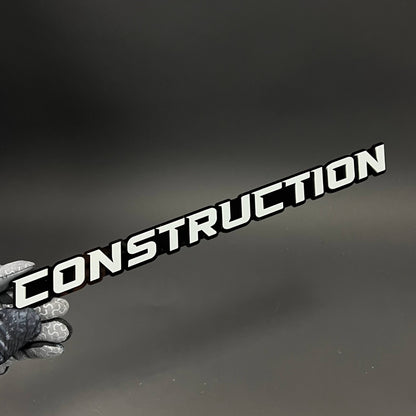 1PC CONSTRUCTION 3D Acrylic Badge - Car Truck Emblem Fender Sticker