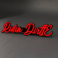 1PC Ridin DirtIE 3D Acrylic Badge - Car Truck Emblem Fender Sticker