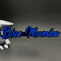 1PC Blue Mamba 3D Acrylic Badge - Car Truck Emblem Fender Tailgate Trunk Sticker