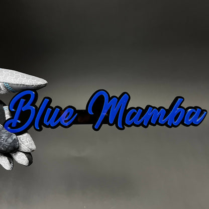 1PC Blue Mamba 3D Acrylic Badge - Car Truck Emblem Fender Tailgate Trunk Sticker
