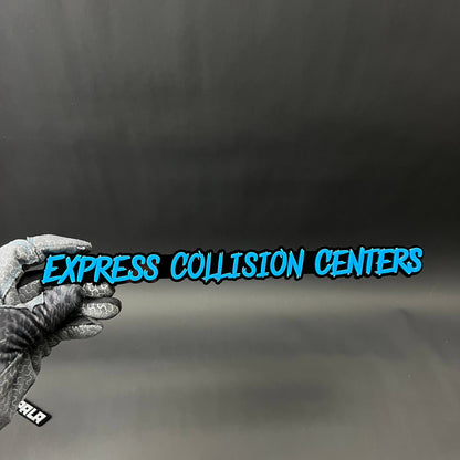 1PC EXPRESS COLLISION CENTERS 3D Acrylic Badge - Car Truck Emblem Fender Sticker
