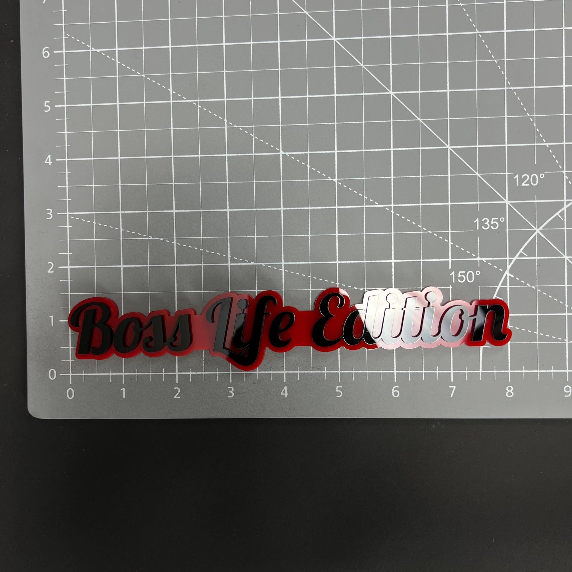1PC Boss Life Edition 3D Acrylic Badge - Car Truck Emblem Fender Sticker
