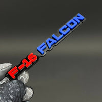 1PC F-16 FALCON 3D Acrylic Badge - Car Truck Emblem Fender Sticker