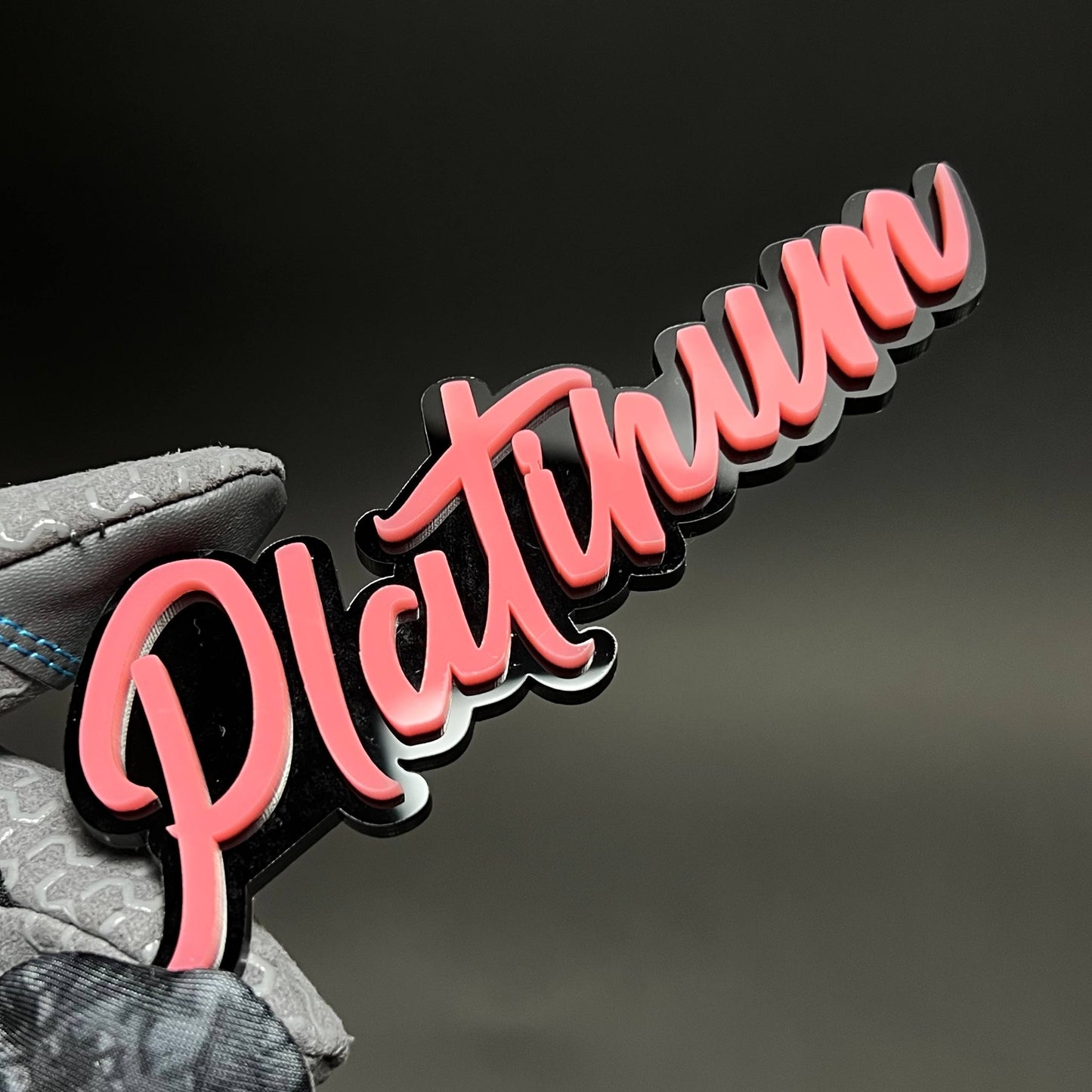 1PC Platinum 3D Acrylic Badge - Car Truck Emblem Fender Tailgate Trunk Sticker