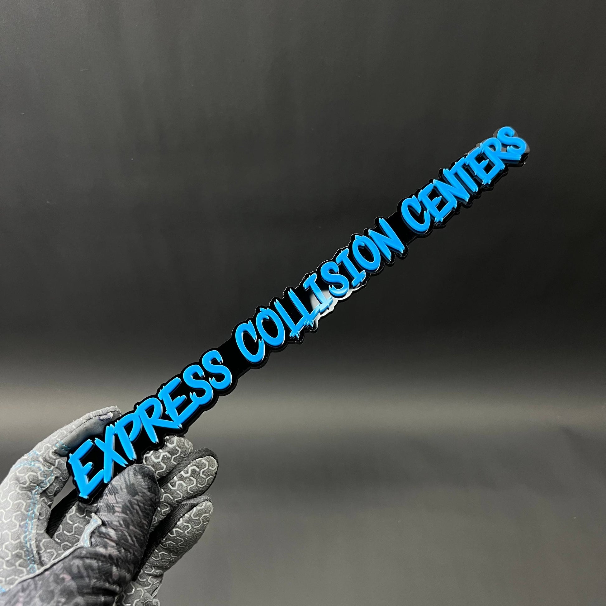 1PC EXPRESS COLLISION CENTERS 3D Acrylic Badge - Car Truck Emblem Fender Sticker