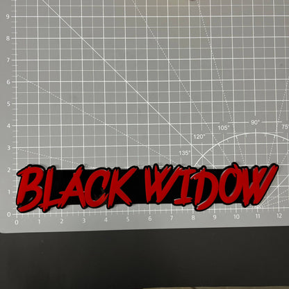 1PC Black Widow 3D Acrylic Badge - Car Truck Emblem Fender Sticker