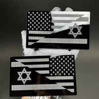 1PC American Israel Flags 3D Acrylic Badge - Car Truck Emblem Fender Sticker