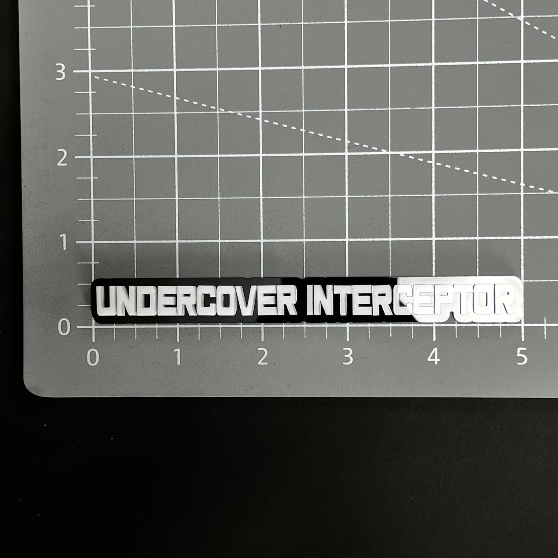 1PC UNDERCOVER INTERCEPTOR 3D Acrylic Badge - Car Truck Emblem Fender Sticker