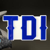 1PC TDI 3D Acrylic Badge - Car Truck Emblem Fender Tailgate Trunk Sticker