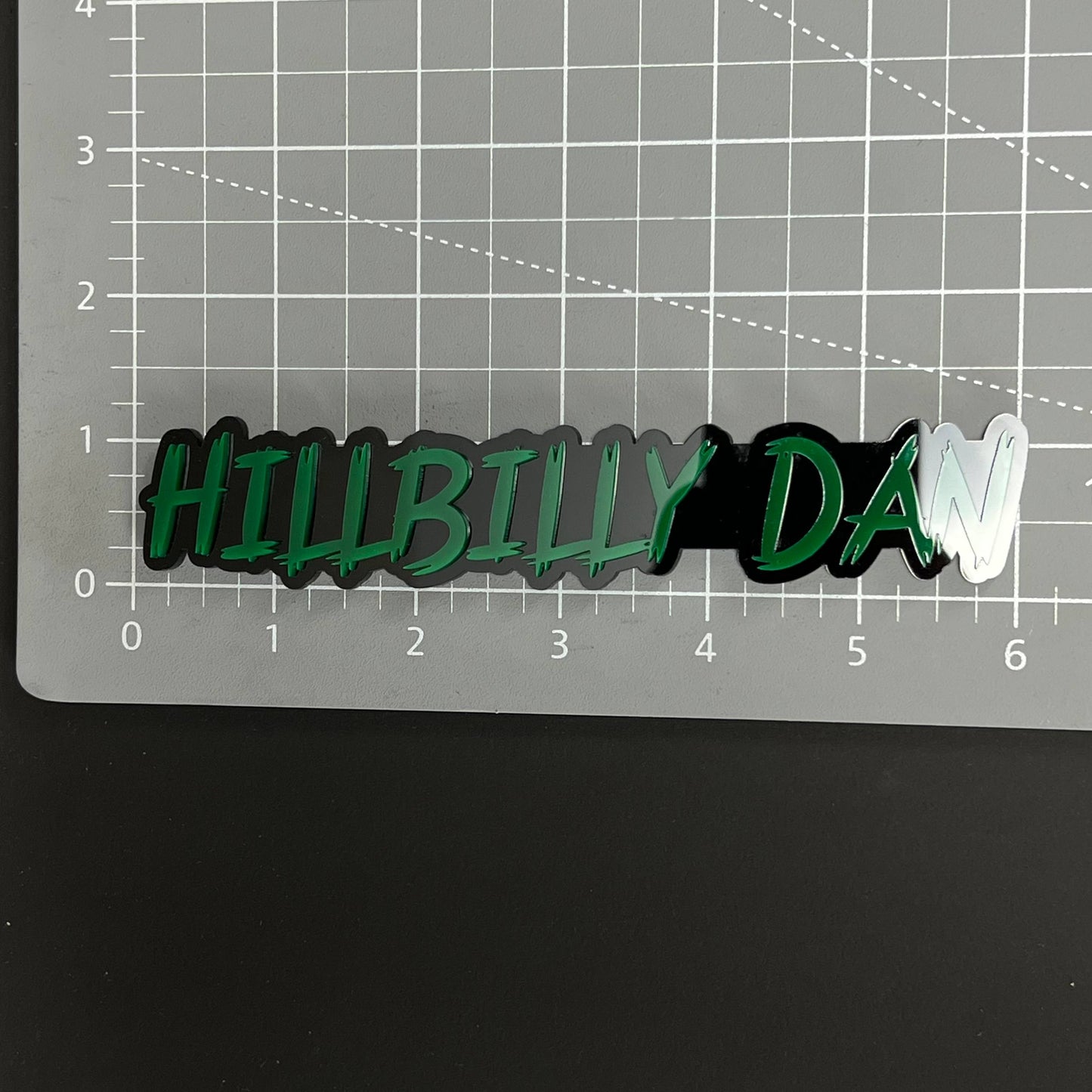 1PC HILLBILLY DAN 3D Acrylic Badge - Car Truck Emblem Fender Sticker