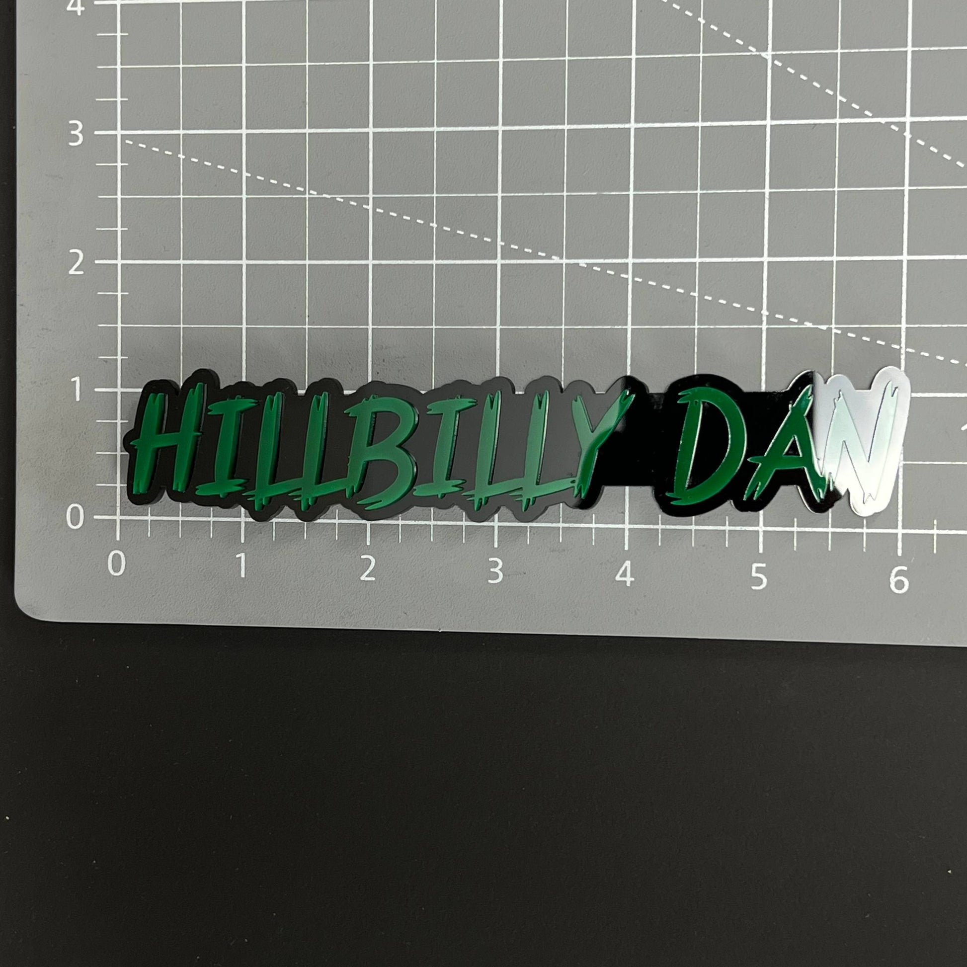 1PC HILLBILLY DAN 3D Acrylic Badge - Car Truck Emblem Fender Sticker