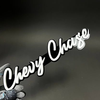 1PC Chevy Chase 3D Acrylic Badge - Car Truck Emblem Fender Sticker
