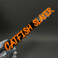 1PC CATFISH SLAYER 3D Acrylic Badge - Car Truck Emblem Fender Sticker