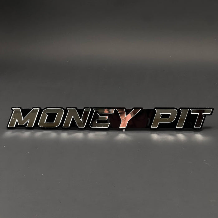 1PC MONEY PIT 3D Acrylic Badge - Car Truck Emblem Fender Tailgate Trunk Sticker