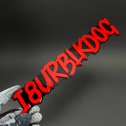 1PC I8URBLKDOG 3D Acrylic Badge - Car Truck Emblem Fender Tailgate Trunk Sticker