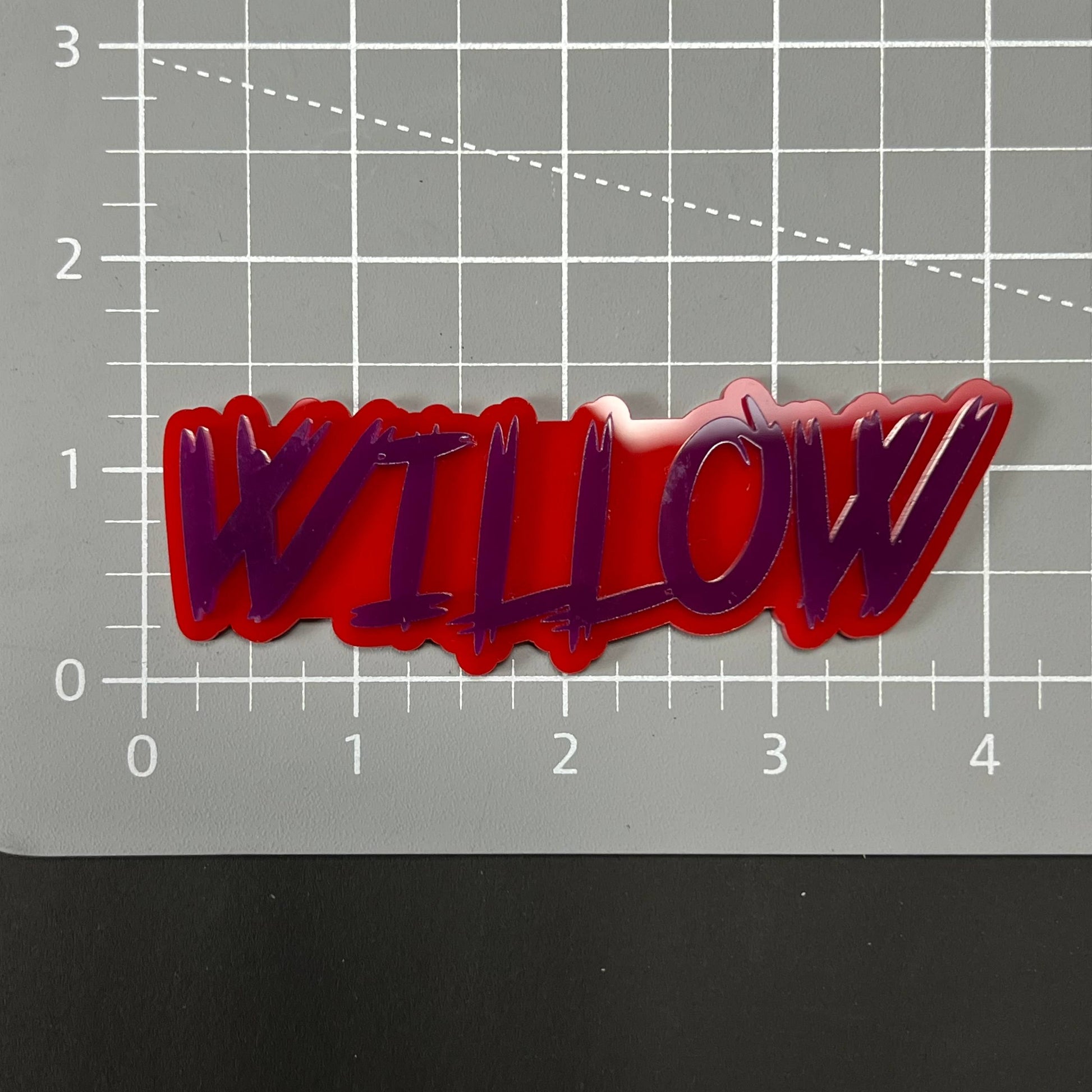 1PC WILLOW 3D Acrylic Badge - Car Truck Emblem Fender Tailgate Trunk Sticker