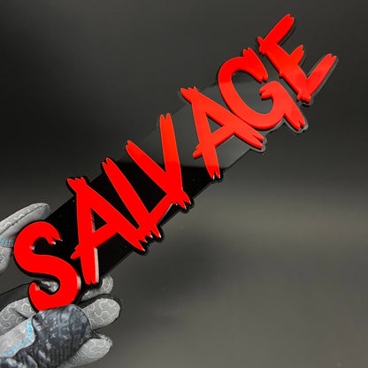 1PC SALVAGE 3D Acrylic Badge - Car Truck Emblem Fender Tailgate Trunk Sticker